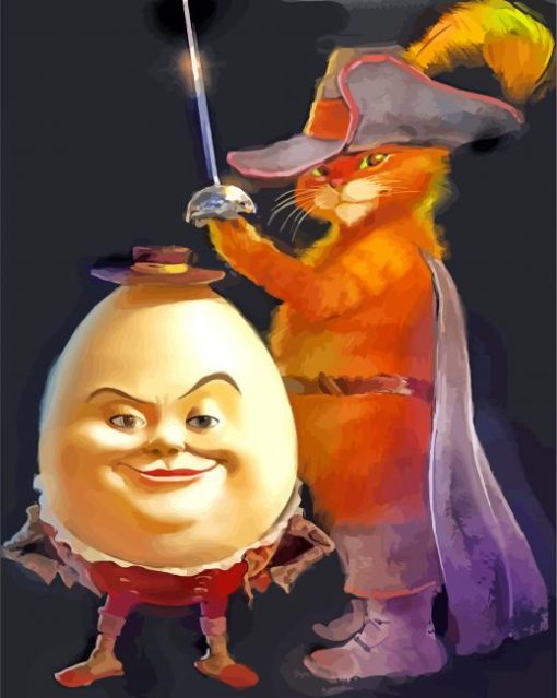 Puss In Boots And Humpty Dumpty paint by numbers