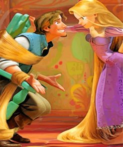 Rapunzel And Flynn Rider paint by numbers