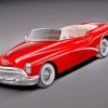 Red Buick Skylark Old Car paint by numbers