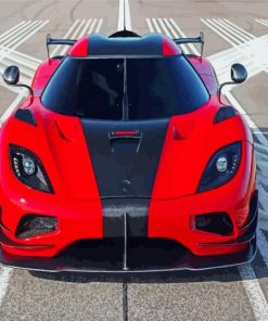 Red Koenigsegg Car paint by numbers