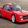 Red Lancia Car paint by number