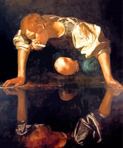 Narcissus Caravaggio paint by numbers