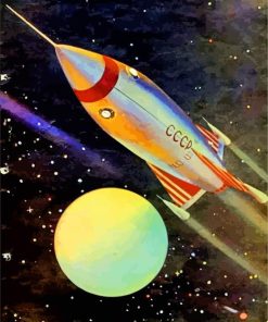 rocket-ship-in-space-paint-by-number
