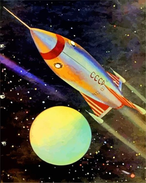 rocket-ship-in-space-paint-by-number