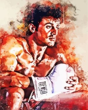 Rocky Balboa Boxer Art paint by numbers
