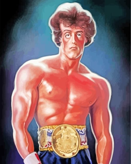 Rocky Balboa Caricature paint by numbers