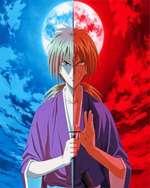 Ruroni Kenshin Anime Manga paint by numbers