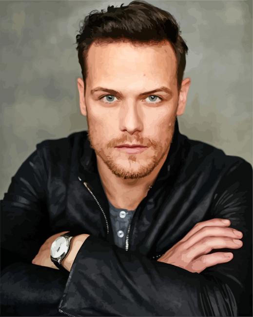 Sam Heughan Scottish Actor paint by numbers