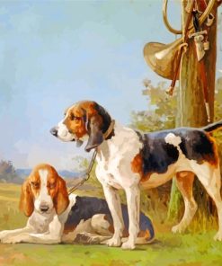 Scent Hound Dogs In The Forest -paint-by-number