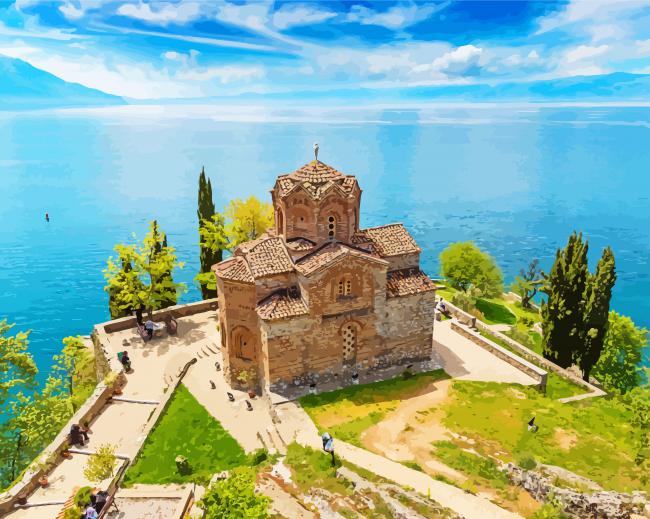 Church of Saint John the Theologian Macedonia paint by numbers