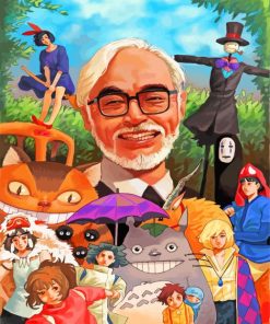 Studio Ghibli Characters And Hayao Miyazaki paint by numbers