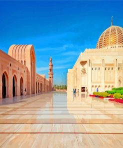 Sultan Qaboos Grand Mosque Muscat Oman paint by numbers