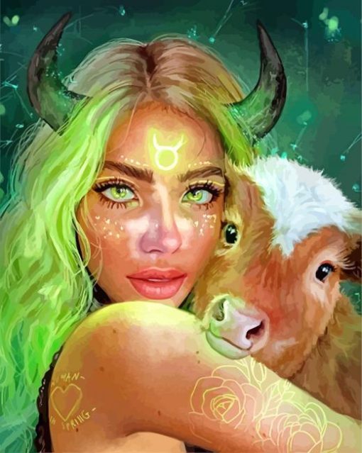 Taurus Lady paint by numbers