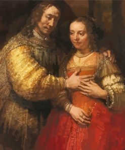 The Jewish Bride Art By Rembrandt paint by numbers