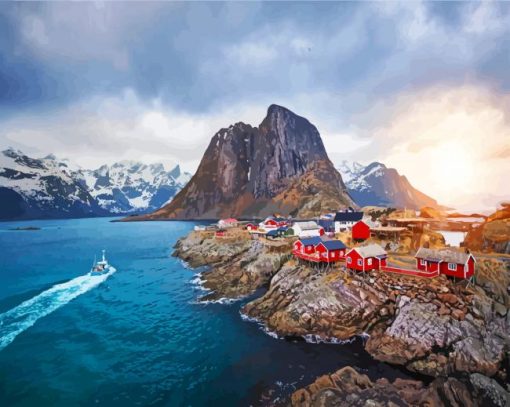 The Lofoten Island paint by numbers