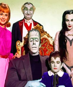 The Munsters Characters paint by numbers