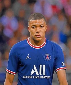 The Professional Football Player Kylian Mbappe paint by numbers