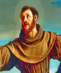 Vintage Saint Francis of Assisi paint by numbers