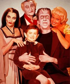 Vintage The Munsters paint by numbers