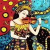 Violinist Woman paint by numbers