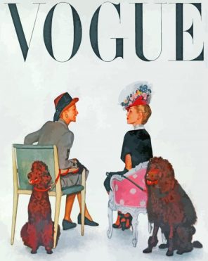 Vogue Vintage Poster Of Women paint by numbers