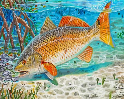 West Coast Striper Fish Art paint by numbers