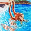 Woman In The Pool paint by numbers