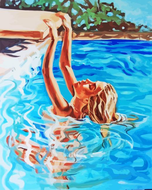 Woman In The Water Art - Paint By Numbers - Painting By Numbers
