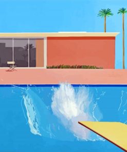 A bigger Splash By Hockney paint by numbers