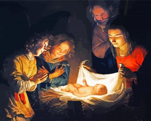 Adoration Of The Child By Hieronymous paint by numbers