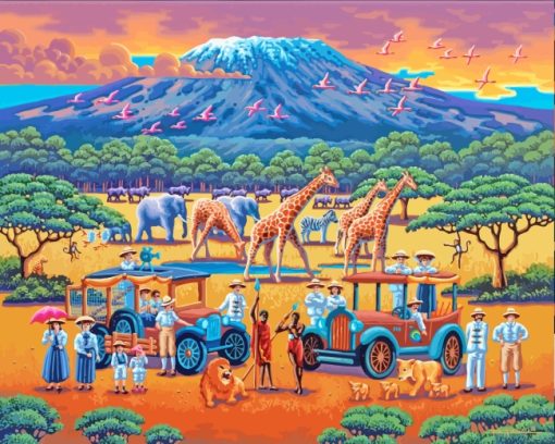 African Safari paint by numbers