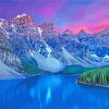 Alberta Moraine Lake At Sunset paint by numbers