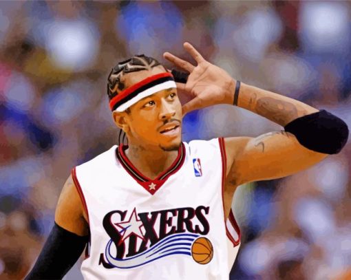 Allen Ezail Iverson paint by numbers