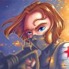 Anime Bucky Barnes paint by numbers