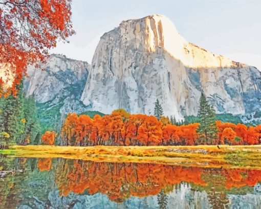 Autumn Yosemite National Park paint by numbers