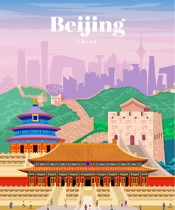 Beijing China Poster paint by numbers