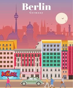 Berlin Germany Poster paint by numbers