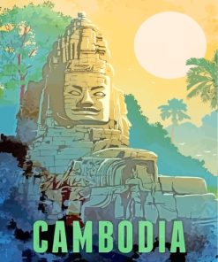 Cambodia Poster paint by numbers