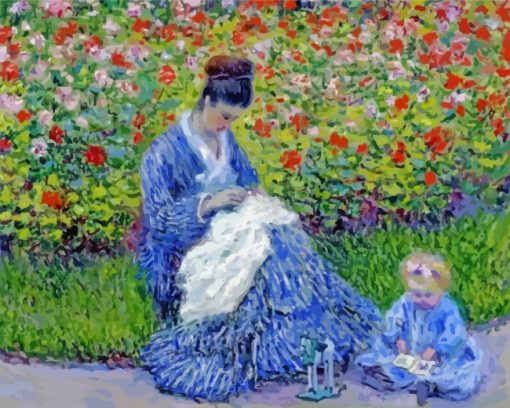 Camille Monet And Child Art paint by numbers