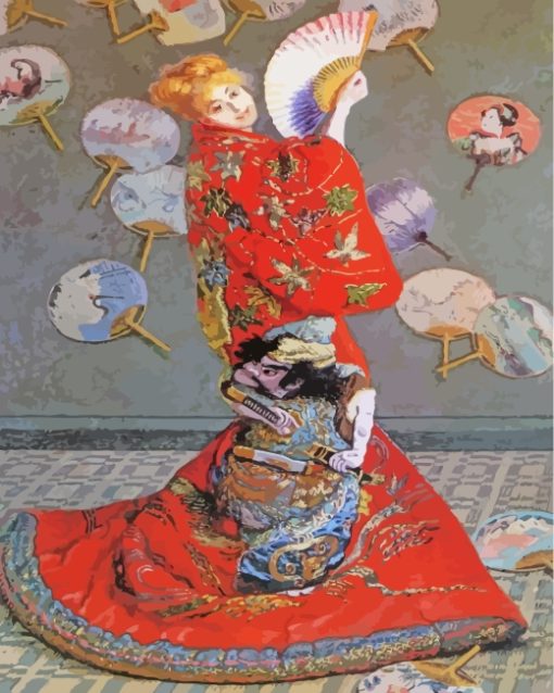Camille Monet In Panese Costume paint by numbers