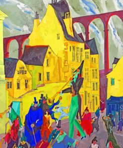 Carnival In Arcueil Lyonel Feininger paint by numbers
