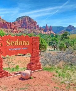 Cathedral Rock Sedona paint by numbers
