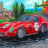 Classic Ferrai Race Car paint by numbers