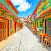 Colombia Colourful Houses paint by numbers