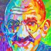 Colourful Ghandhi paint by numbers