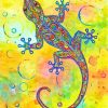 Colourful Geko paint by numbers