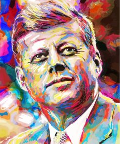 Colourful John F Kennedy paint by numbers