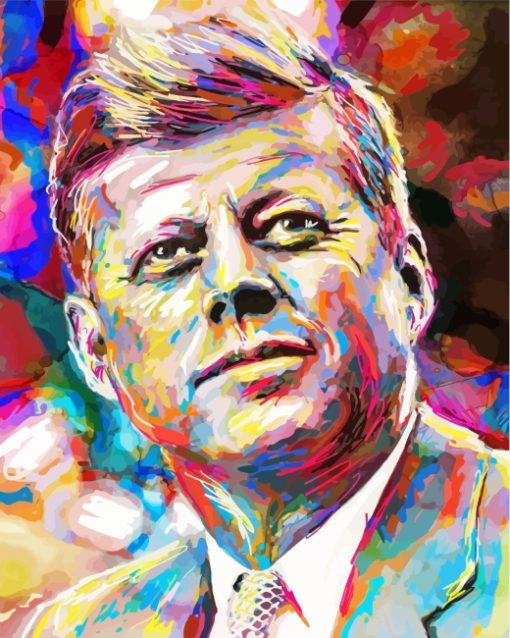 Colourful John F Kennedy paint by numbers