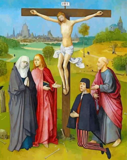 Crucifixion With A Donor By Hieronymous paint by numbers