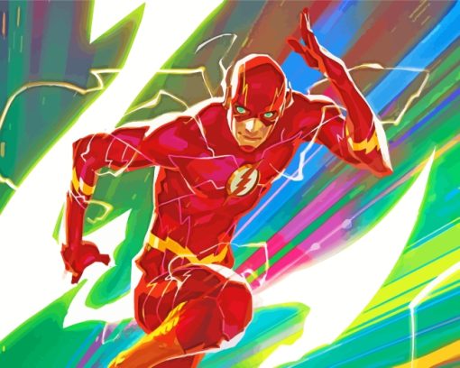 DC Flash Hero paint by numbers